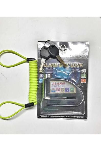 lawrenceshop 110 Db Siyah Alarmlı Disk Kilidi + Hatırlatma Kablolu ürün görseli