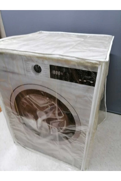 GOLD SİMLİ Fermuarlı Çamaşır ve Kurutma Makinesi Örtüsü - Resim 4