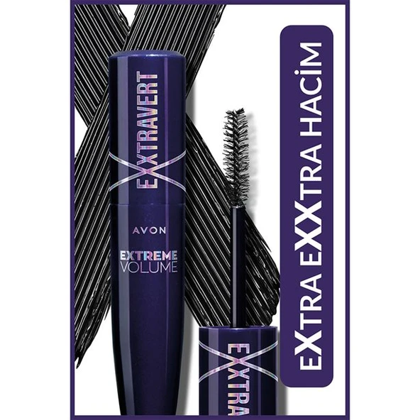 Exxtravert Ekstra Hacim Veren Maskara 9,5ml Blackest Black ürün görseli