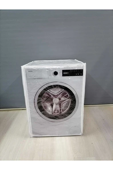 Şeffaf Fermuarlı Çamaşır Ve Kurutma Makinesi Örtüsü ürün görseli