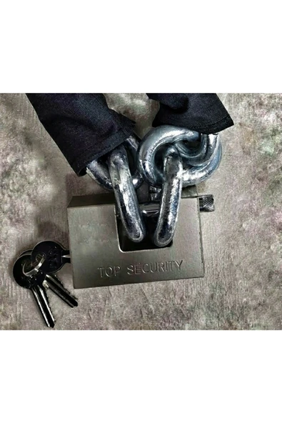 Vi Caro 1.5 Metre 10 Mm Kalınlığında Motorsiklet Zincir Çelik Kilit Scooter Zincir Kilit Motor Kilidi - Resim 2