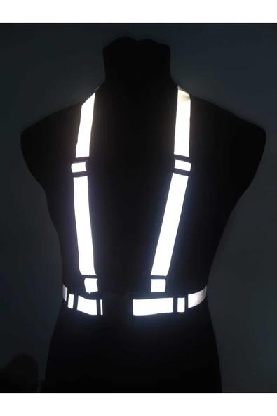 Vi Caro Motorsiklet Reflektörlü Yelek Scooter Reflektör Yelek Bisiklet Reflektif Yelek ürün görseli