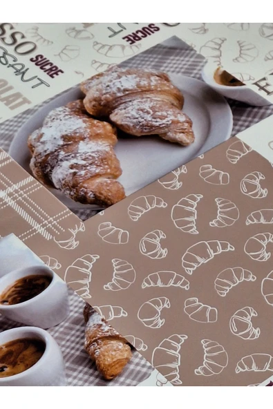 Elyaflı Pvc Muşamba - Desenli Silinebilir Masa Örtüsü ( KAHVE) - Resim 7