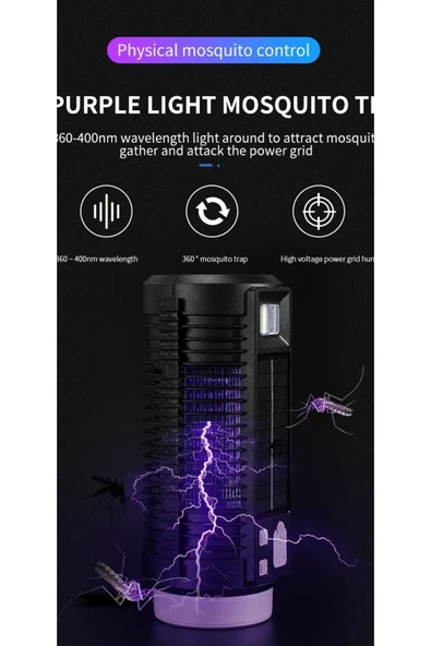 Janva Solar EL Feneri Prekejtör Sinek cız powerbanklı usb şarj lamba ışıldak çakarlı 5170 - Resim 7