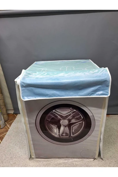 Su Geçirmez Fermuarlı Çamaşır veya Kurutma Makinesi Örtüsü - Resim 2