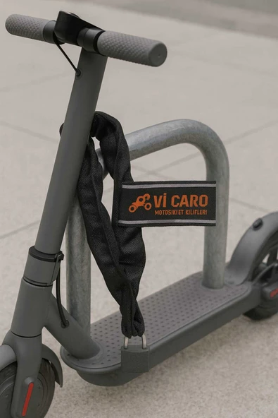 Vi Caro 6 mm Kalınlık 1 metre uzunluk Bisiklet kilidi E scooter kilidi çok amaçlı zincir kilit ürün görseli