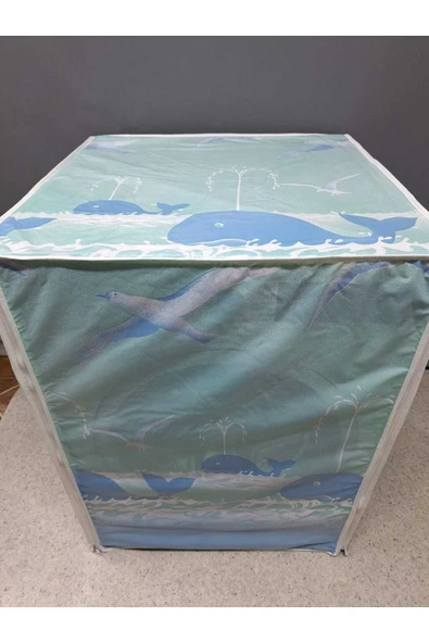 Su Geçirmez Fermuarlı Çamaşır veya Kurutma Makinesi Örtüsü - Resim 3