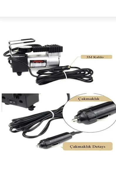 Janva Oto Araç Pompa 12v Çakmaklık Girişli Metal Gövde ürün görseli 1