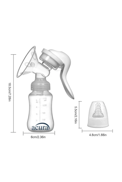AC-3000 Masaj ve Biberon Özellikli Manuel Göğüs Pompası - Resim 6