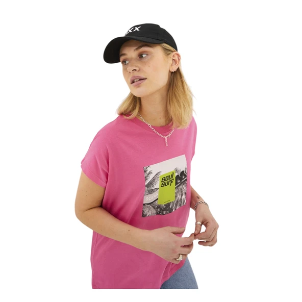 Bisiklet Yaka Baskılı Kadın T-shirt 12234665 - Resim 11