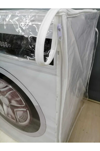 Şeffaf Fermuarlı Çamaşır Ve Kurutma Makinesi Örtüsü - Resim 6