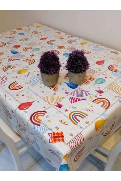 Elyaflı Pvc Muşamba - Fantastik Desenli Silinebilir Masa Örtüsü - Resim 2