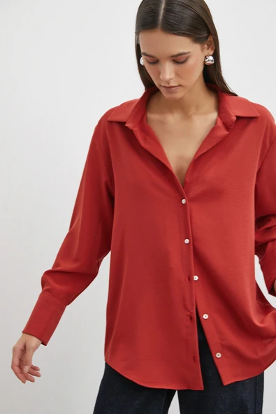 Basic Polyester Gömlek Kiremit ürün görseli