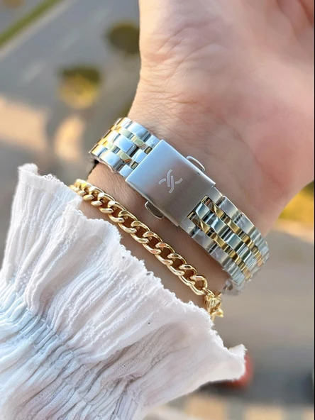 Daniel Klein Çelik Kordon 30 Mt Suya Dayanıklı Kadın Kol Saati+Bileklik BF.GF.10821.6 - Resim 3