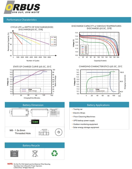 Orbus 12.8 V 200 Ah Lityum Akü - Resim 3