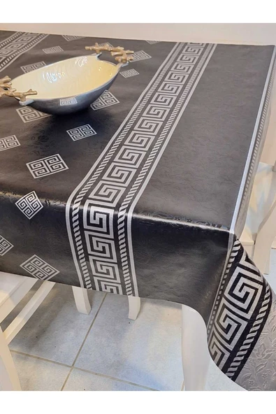 Elyaflı Pvc Muşamba - Desenli Silinebilir Masa Örtüsü - Resim 4