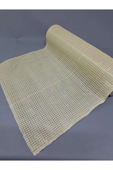 PVC KÜPÜR DANTEL RAF VE DOLAP ÖRTÜSÜ RUNNER  (KREM) - Resim 2