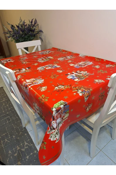 Elyaflı Pvc Muşamba - Desenli Silinebilir Masa Örtüsü - Resim 3