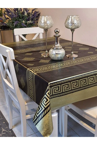 Elyaflı Pvc Muşamba - Desenli Silinebilir Masa Örtüsü - Resim 3