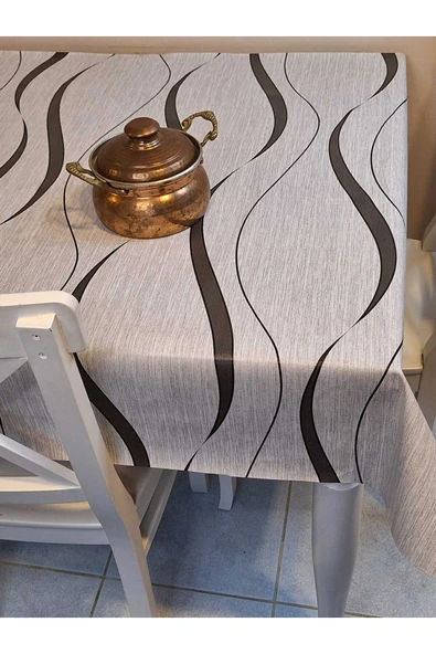 Elyaflı Pvc Muşamba - Desenli Silinebilir Masa Örtüsü - Resim 3