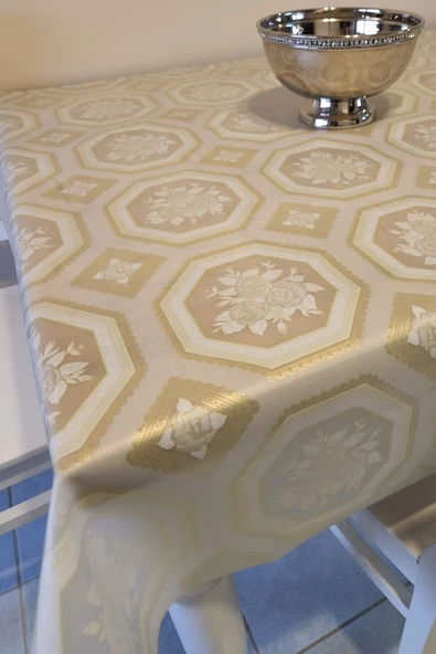 Ithal Pvc Muşamba - Desenli Silinebilir Masa Örtüsü - Resim 2