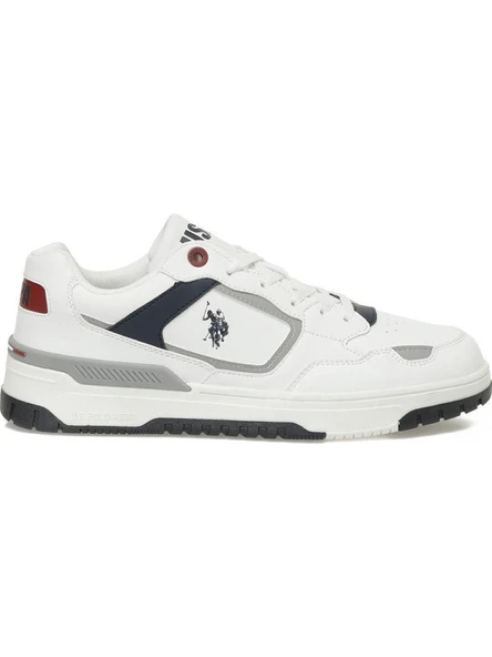 U.S.POLO ASSN CHAİN 5PR BEYAZ DÜZ TABAN CASUAL ANATOMİK SPOR AYAKKABI - Resim 3