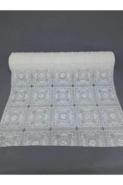 PVC KÜPÜR DANTEL RAF VE DOLAP ÖRTÜSÜ RUNNER   BEYAZ ürün görseli