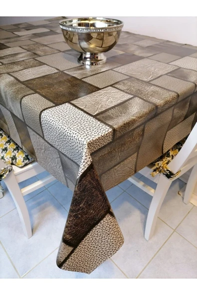 Elyaflı Pvc Muşamba - Desenli Silinebilir Masa Örtüsü - Resim 3