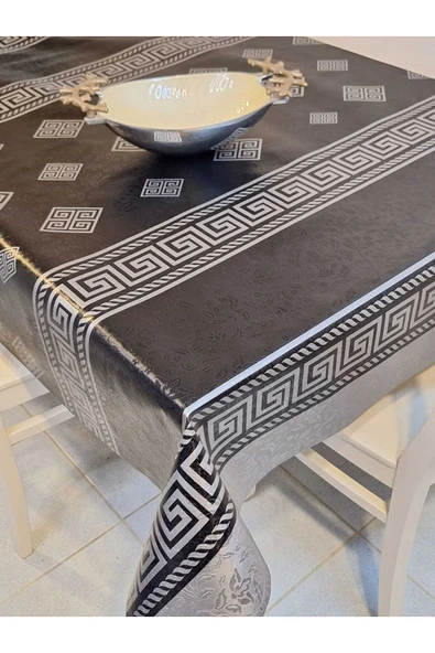 Elyaflı Pvc Muşamba - Desenli Silinebilir Masa Örtüsü - Resim 5