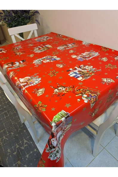 Elyaflı Pvc Muşamba - Desenli Silinebilir Masa Örtüsü - Resim 4