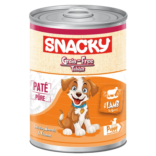 Snacky Püre Kuzulu Yavru Köpek Konserve 400 Gr ürün görseli 1