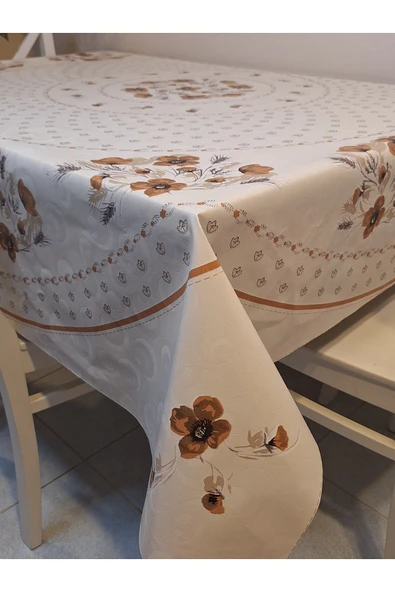 DORA PANO Elyaf Tabanlı Pvc Muşamba - Desenli Silinebilir 155 YUVARLAK Hazır Masa Örtüsü ürün görseli