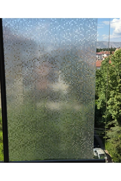 Cam Filmi Kaplama Statik Folyo  Buzlu Desenli Duşa Kabin Pencere Ofis Dekorasyon ürün görseli