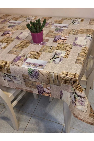 Elyaflı Pvc Muşamba - Desenli Silinebilir Masa Örtüsü - Resim 4