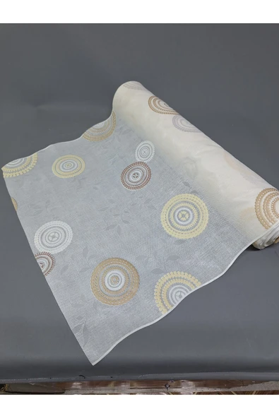 PVC KÜPÜR DANTEL RAF VE DOLAP ÖRTÜSÜ RUNNER  (KAHVERENĞİ) - Resim 2