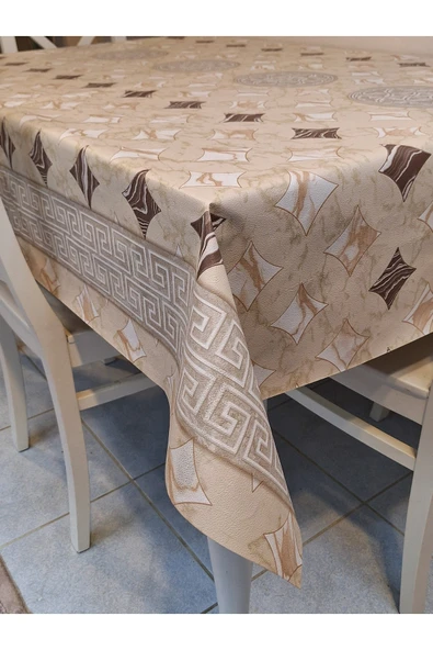 Elyaflı Pvc Muşamba - Desenli Silinebilir Masa Örtüsü - Resim 4