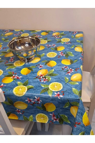 Elyaflı Pvc Muşamba - Desenli Silinebilir Masa Örtüsü - Resim 4