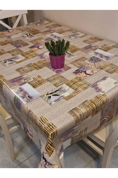 Elyaflı Pvc Muşamba - Desenli Silinebilir Masa Örtüsü ürün görseli