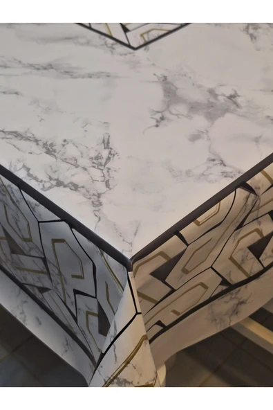 DORA PANO Elyaf Tabanlı Pvc Muşamba - Desenli Silinebilir 120 X 140 Hazır Masa Örtüsü - Resim 10