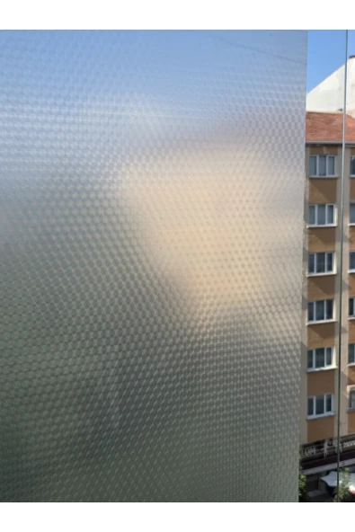 Dekoratif Şeffaf Cam Folyosu | Kendinden Yapışkanlı – Buzlu Cam Görünüm - Resim 2