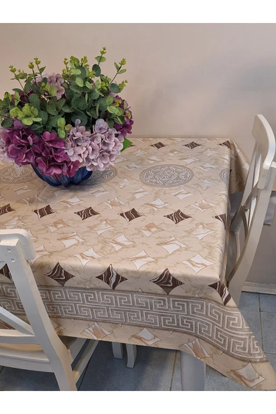 Elyaflı Pvc Muşamba - Desenli Silinebilir Masa Örtüsü - Resim 3