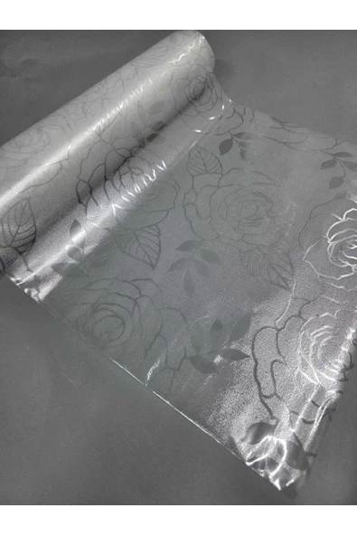 Cam Filmi Kaplama Statik Folyo Buzlu Desenli Duşa Kabin Pencere Ofis Dekorasyon - Resim 5