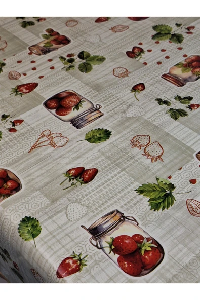 Elyaflı Pvc Muşamba - Desenli Silinebilir Masa Örtüsü ( GRİ ) - Resim 11