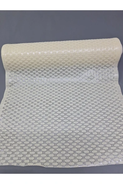 PVC KÜPÜR DANTEL RAF VE DOLAP ÖRTÜSÜ RUNNER  (KREM) ürün görseli
