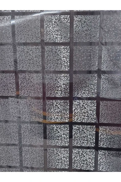 Cam Filmi Kaplama Statik Folyo  Buzlu Desenli Duşa Kabin Pencere Ofis Dekorasyon - Resim 6