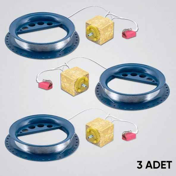 Sazan El Oltası Takımı - Büyük Kasnak - 3 Adet - 4 İğneli - Küspeli ürün görseli 1