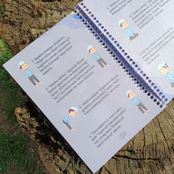 Utterly Good Çocuklar Için Namaz Yolculuğum Defteri  Sticker ve Dua Kartı Hediyeli - Resim 6