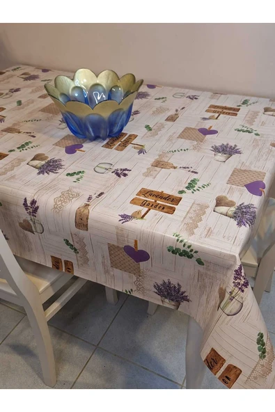 Elyaflı Pvc Muşamba - Desenli Silinebilir Masa Örtüsü - Resim 3