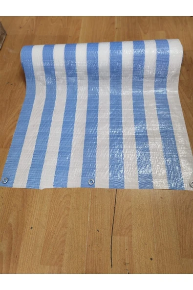 67x150cm Mavi Beyaz Çizğili Pilsa Balkon Brandası(istediğiniz Ölçü Kadar Adeti Çoğaltabilirsiniz ) ürün görseli