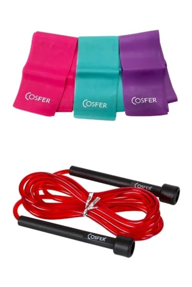 3lü Pilaset Bandı Seti Uzunluğu Ayarlanabilir Atlama Ipi ürün görseli 1